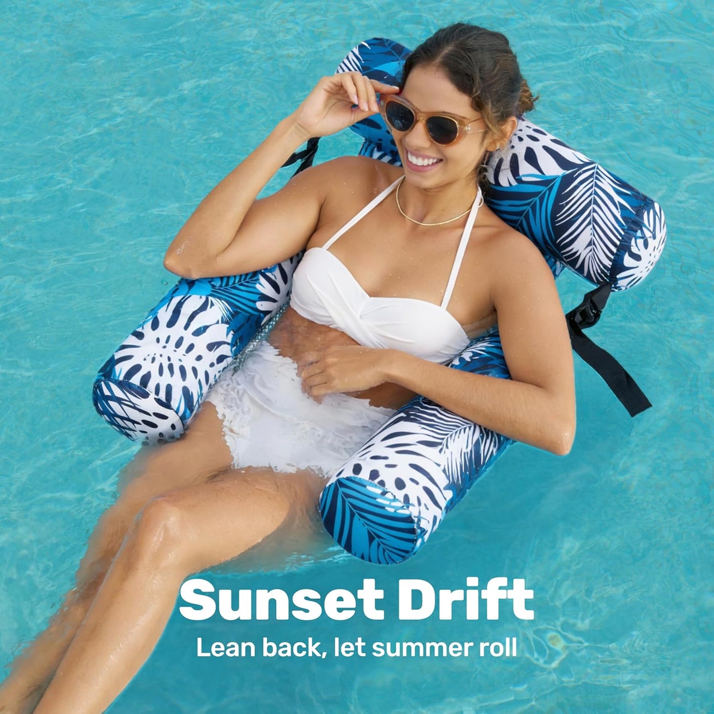 The Lagoon Lounger™ | Inflatable Floating Water Hammock by SunSoak Co.