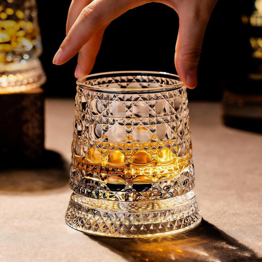 Oakline Spinning Whiskey Glass™ – Premium Rotating Glass for Whiskey Lovers