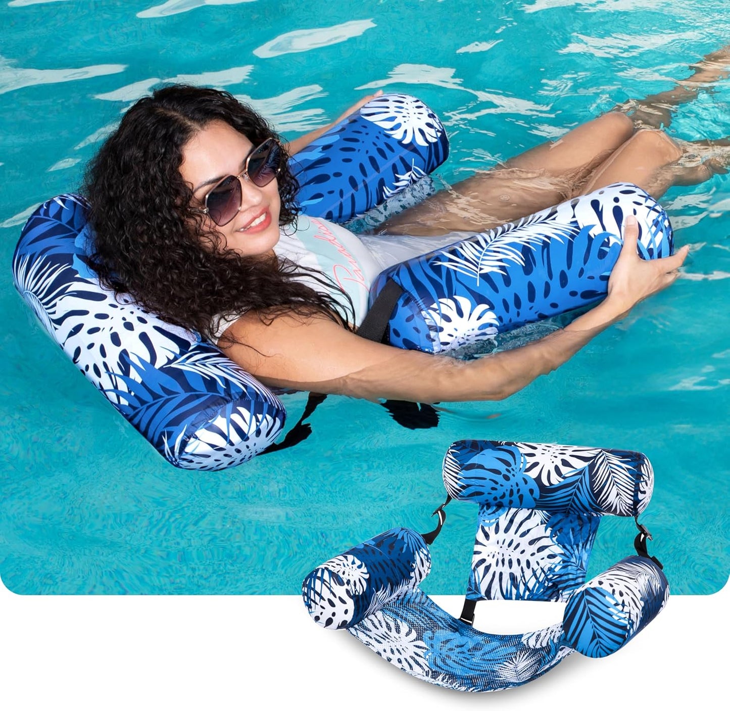 The Lagoon Lounger™ | Inflatable Floating Water Hammock by SunSoak Co.